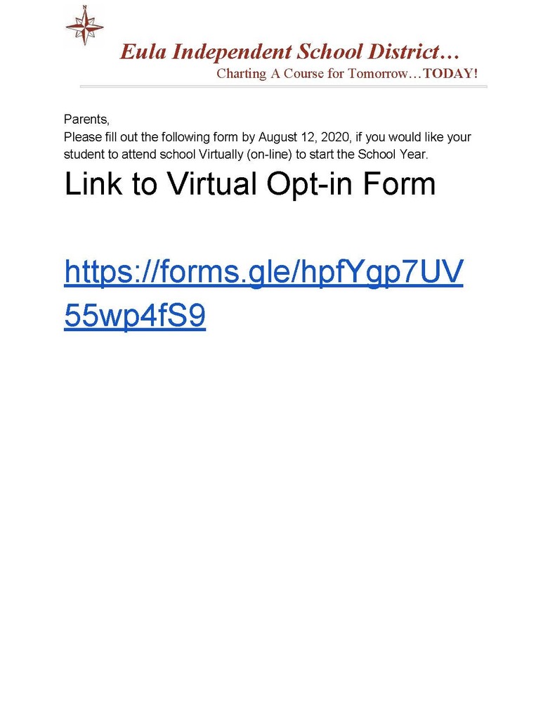 Virtual Learning Opt-In Link