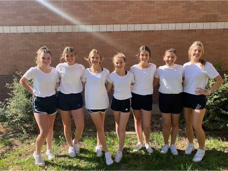 Congratulations to our 22-23 Varsity Cheerleaders!  Kamryn F., CaLece C., Danica D., Keeley C., Laney F., Natalie C., and Ava M. 🏴‍☠️
